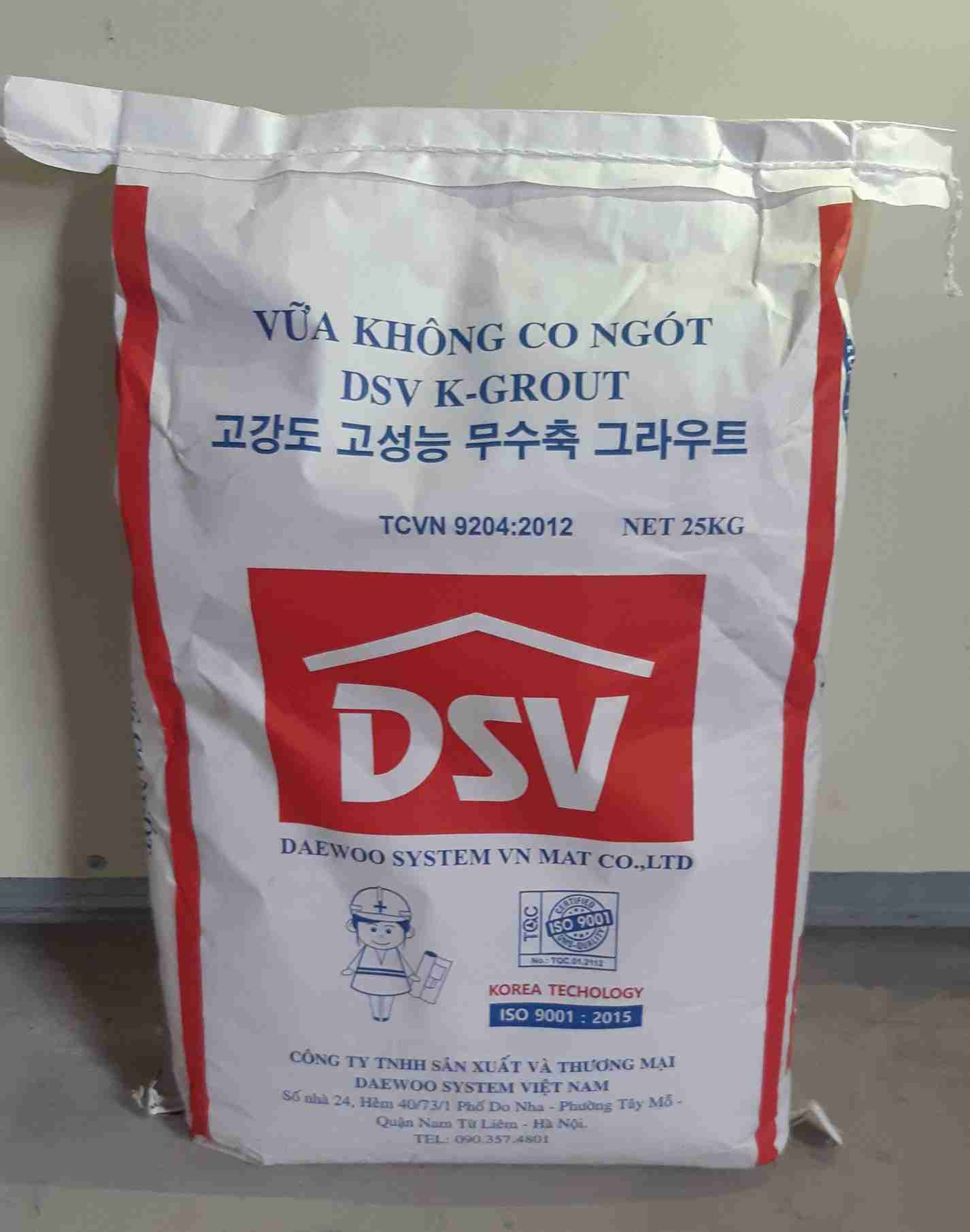 Vữa tự chảy không co ngót DSV K-GROUT